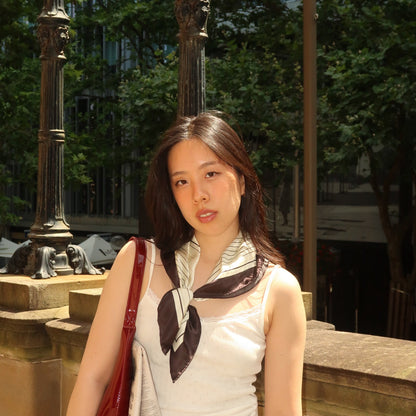 Timeless Black Square Silk Scarf