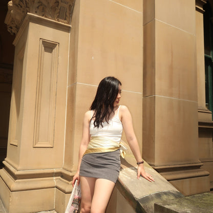 Timeless Beige Square Silk Scarf