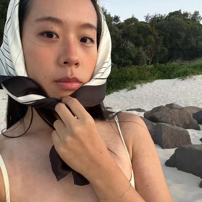 Timeless Black Square Silk Scarf