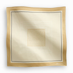 Timeless Beige Square Silk Scarf