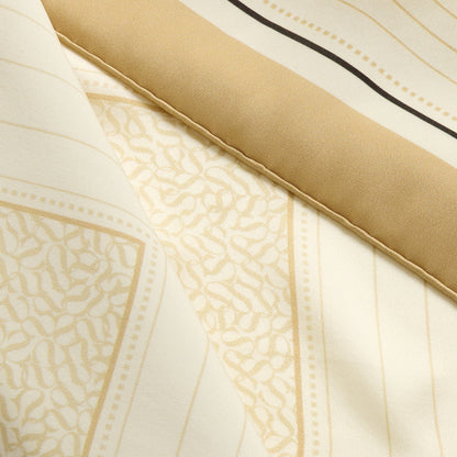 Timeless Beige Square Silk Scarf