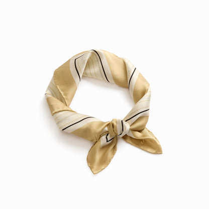 Timeless Beige Square Silk Scarf