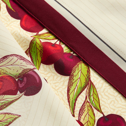 Black Cherry Square Silk Scarf
