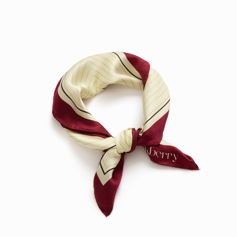 Black Cherry Square Silk Scarf