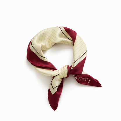 Black Cherry Square Silk Scarf