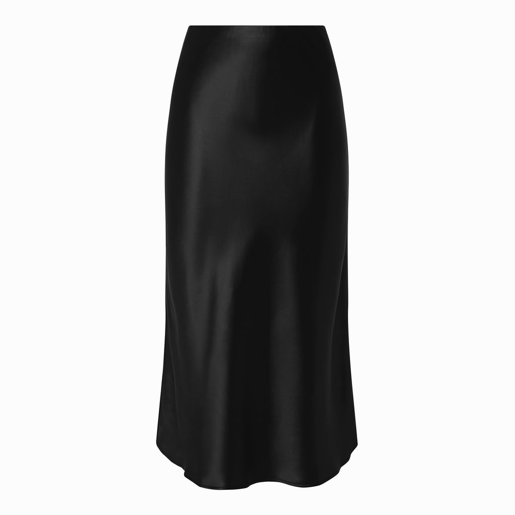 The Classic Midi Silk Skirt