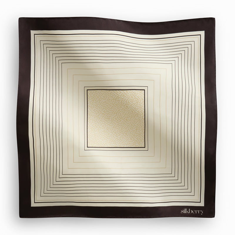 Timeless Black Square Silk Scarf