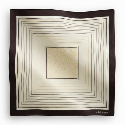 Timeless Black Square Silk Scarf