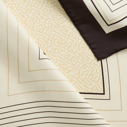 Timeless Black Square Silk Scarf