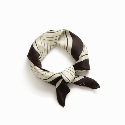 Timeless Black Square Silk Scarf